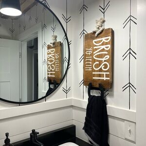 Bathroom Signs - handmade